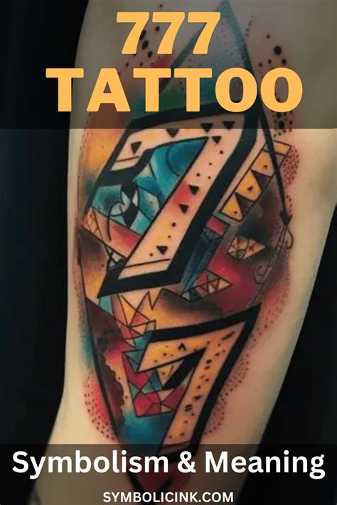777 tattoo meaning|777 Tattoo Meaning: Unveiling The Symbolism .